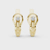 Video of lab grown diamond solitaire huggie earrings