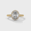 1.86 Carat Oval Cut Lab Grown Diamond Engagement Ring – 360° Video, Halo | Luzora Jewels