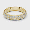 360 degree video of 0.54 CT round two-row pave lab grown diamond anniversary band