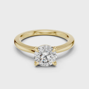 360 degree video of 1.50 CTW round cut lab grown diamond engagement ring