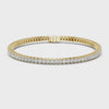 Video of yellow gold oval cut diamond tennis bracelet