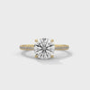 2 Carat Round Cut Lab Grown Diamond Engagement Ring – 360° Video, French Pavé Band | Luzora Jewels