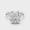 Video of the 3.75 CT round lab grown diamond hidden halo engagement ring in white gold