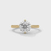 2 Carat Round Cut Lab Grown Diamond Engagement Ring – 360° Video, Tulip Gallery Solitaire | Luzora Jewels