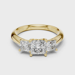 360 degree video of 2.00 CTW princess cut lab grown diamond engagement ring