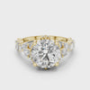 360 degree video of 4 CT round cut lab grown diamond engagement ring