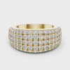 360 degree video of 2.28 CT round pave dome lab grown diamond anniversary band