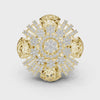 360 degree video of 2 CT round flower lab grown diamond cocktail ring
