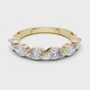 1.5 CT Oval East-West Lab Grown Diamond Wedding Band in yellow gold — 360 spin video by Luzora Jewels