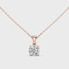 360 Degree Video of 1 CT Round Cut Solitaire Lab-Grown Diamond Pendant in Rose Gold