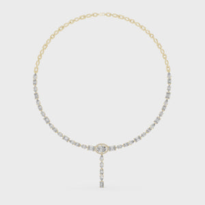 360 degree video of 14.27 CTW mixed cut lab grown diamond Y-drop necklace