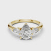 360 degree video of 1.53 CTW pear cut lab grown diamond engagement ring
