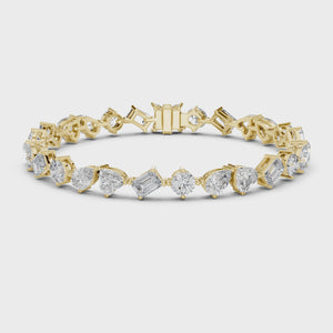 10.29 CT Multi-Shape Lab Grown Diamond Tennis Bracelet