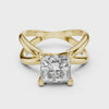 360 degree video of 3 CT princess cut lab grown diamond engagement ring