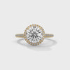 2 Carat Round Cut Lab Grown Diamond Engagement Ring – 360° Video, Halo | Luzora Jewels