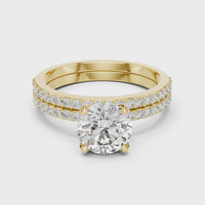 1.5 CT Round Solitaire Lab Grown Diamond Engagement Ring in yellow gold — 360 spin video by Luzora Jewels