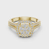 360 degree video of 0.8 CTW round halo lab grown diamond engagement ring