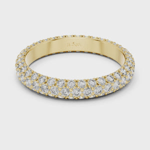 360 degree video of 1.5 CT round pave lab grown diamond eternity band