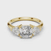 360 degree video of 2.39 CTW cushion cut lab grown diamond engagement ring