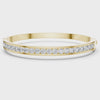 Video of yellow gold channel set diamond bangle bracelet