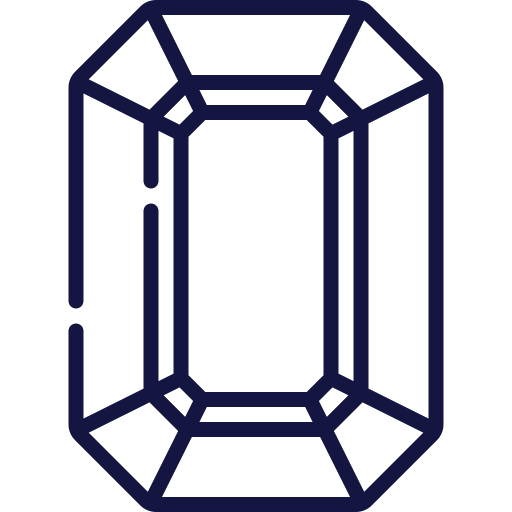 Emerald Cut diamond shape icon